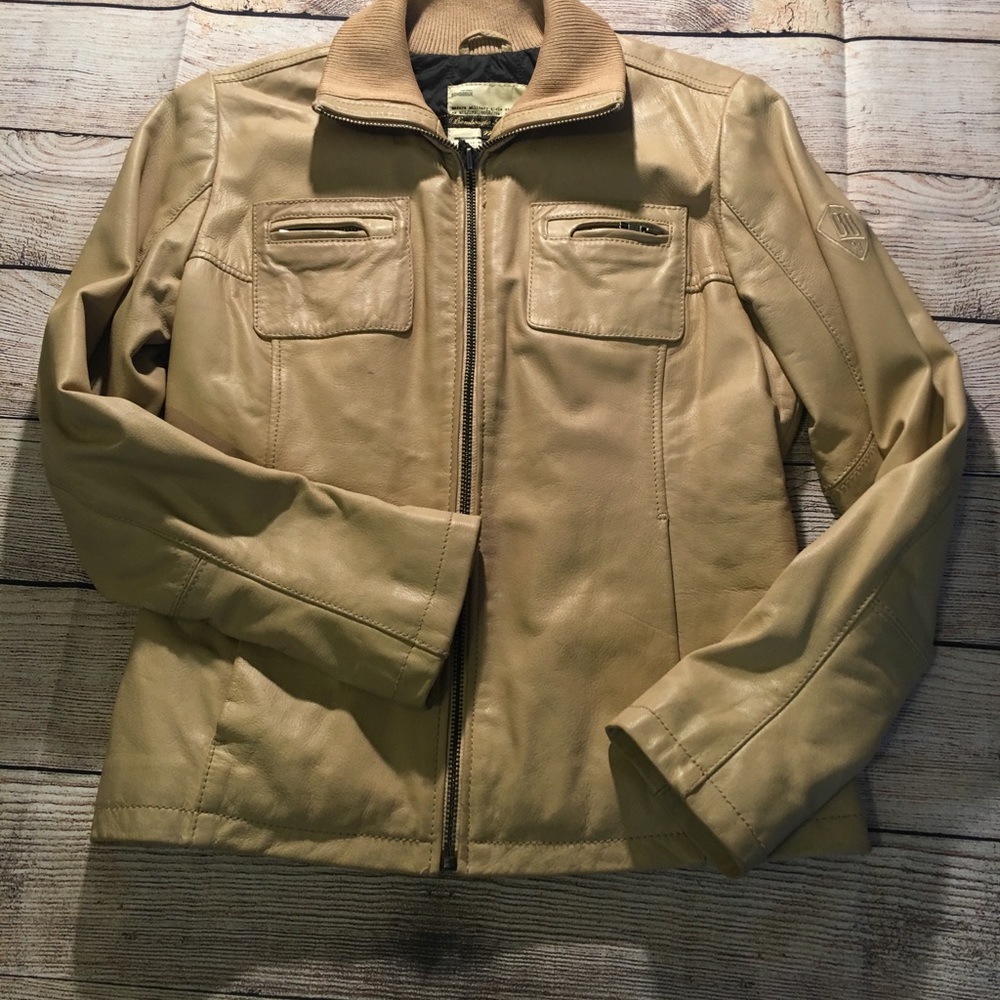 Bomboogie Authentic Vintage Tan Leather Jacket!